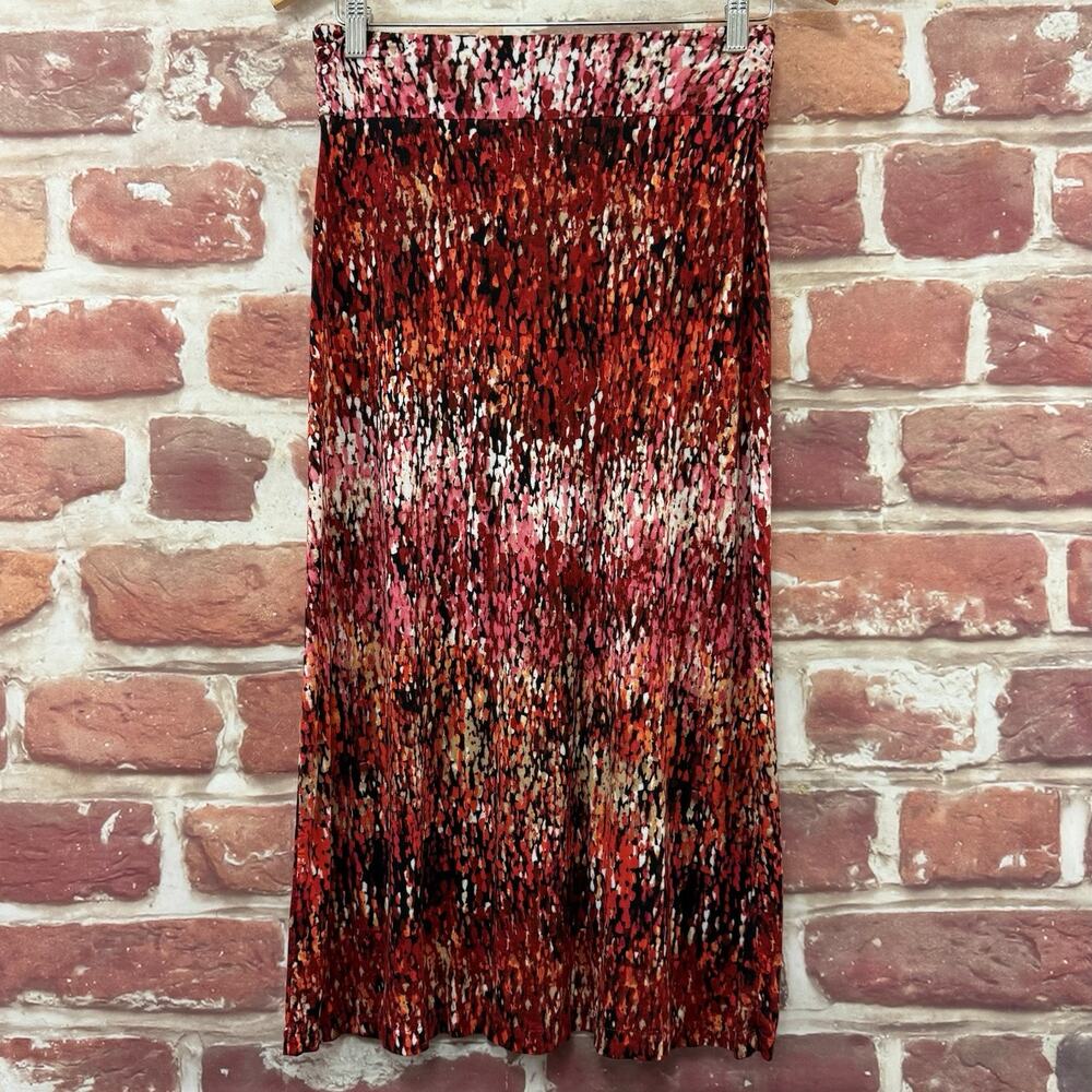 Liz Claiborne Skirt Womens Small Multicolor Abstract Stretchy Career Casual Midi - Picture 7 of 9